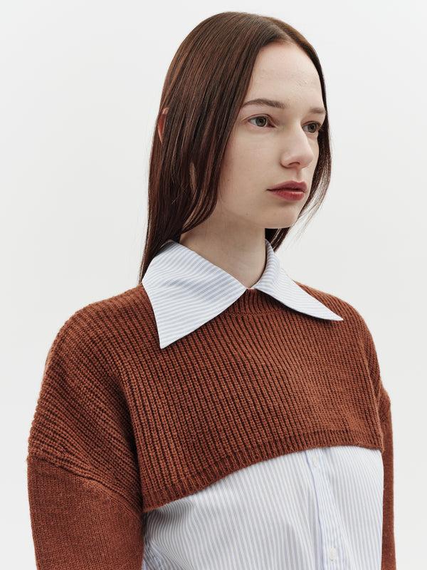 Jakke Chopped Sweater Brown