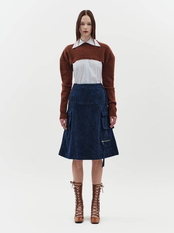 jakke Chopped Sweater Brown