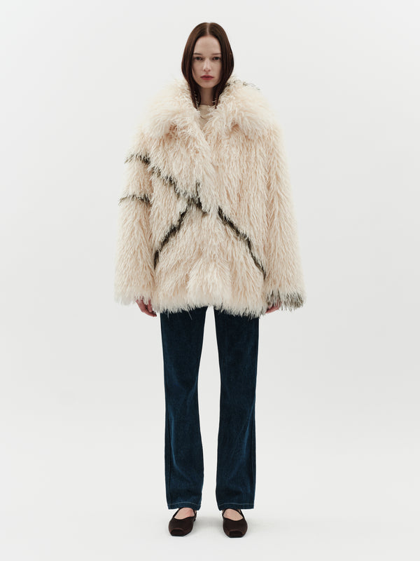 jakke Cocoon Coat Cream