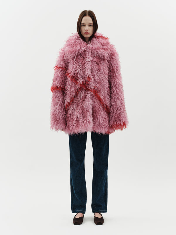 jakke Cocoon Coat Pink