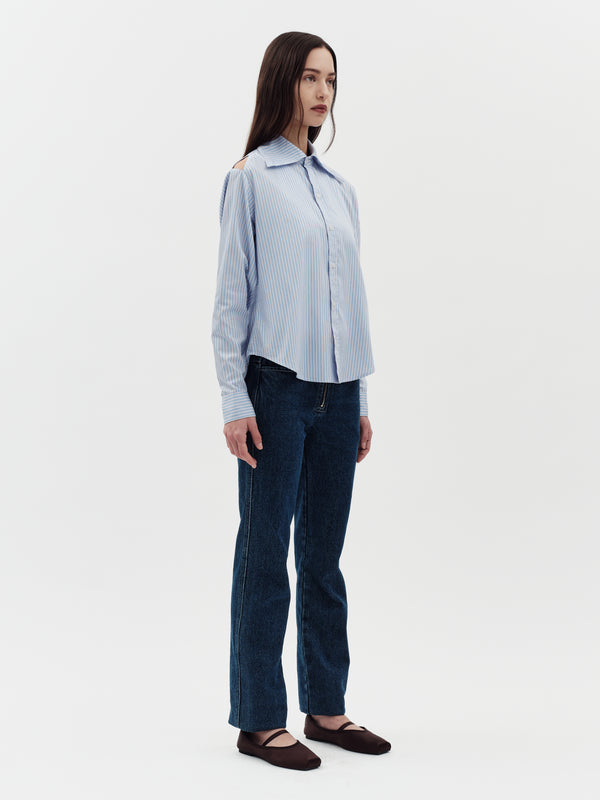 Jakke Crest Shirt Blue/White