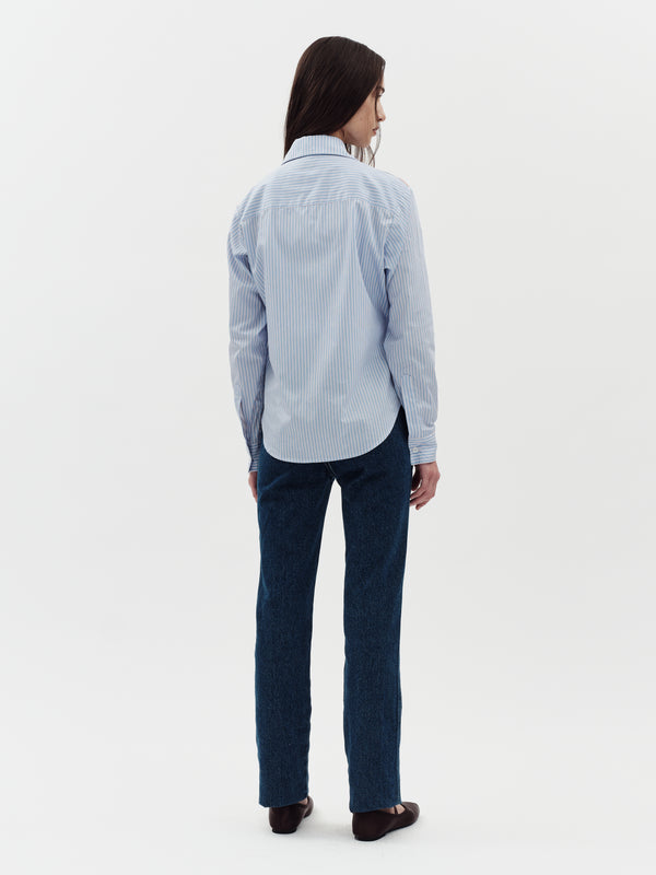 Jakke Crest Shirt Blue/White