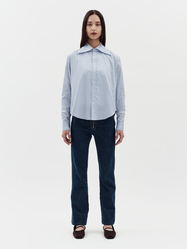 jakke Crest Shirt Blue/White