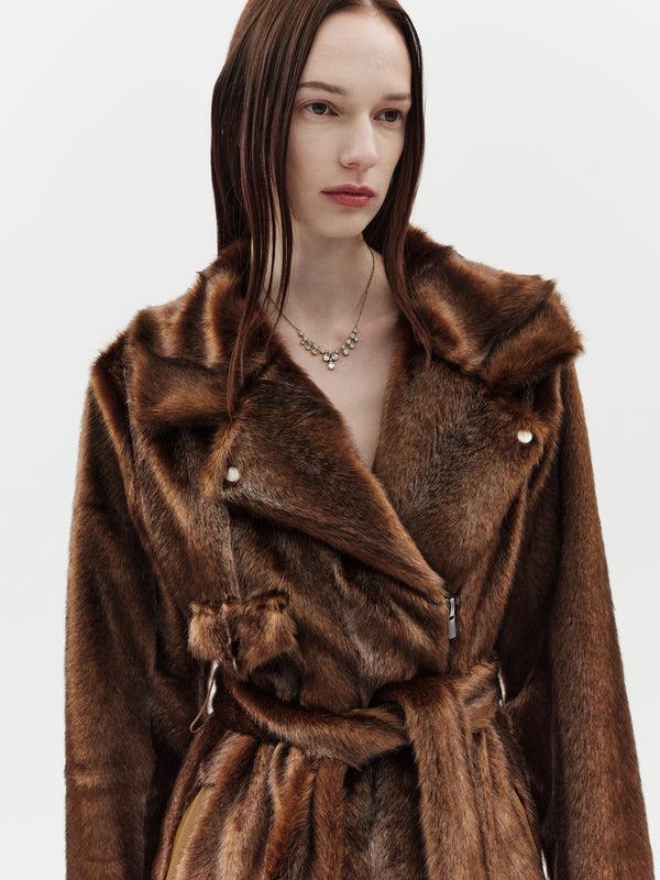 Jakke Frosig Biker Coat Brown