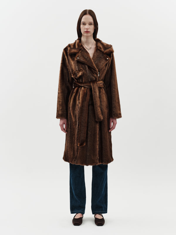 jakke Frosig Biker Coat Brown