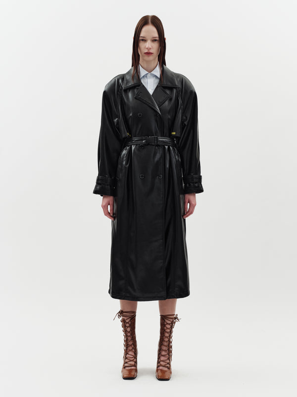 jakke Milla Trench Coat Black
