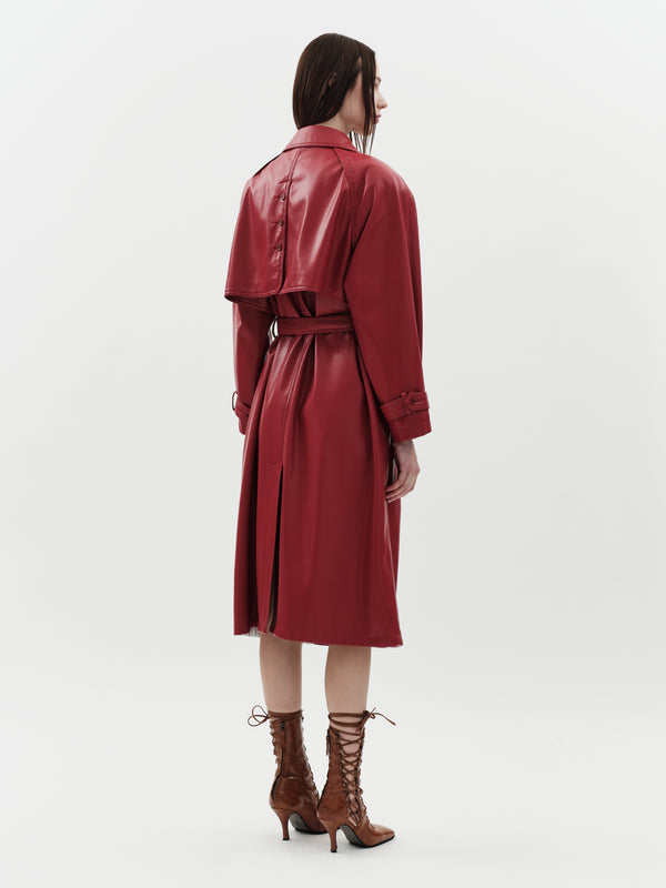 Jakke Milla Trench Coat Red