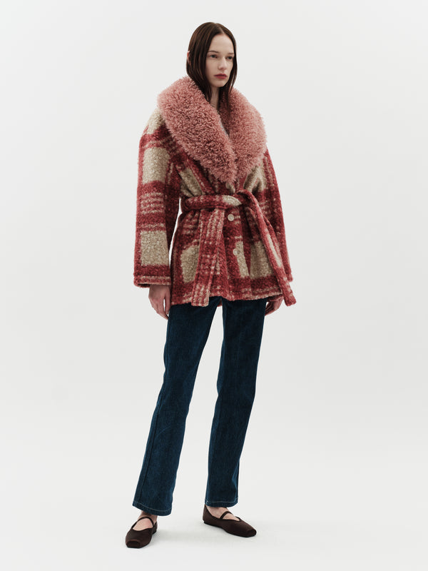 Jakke Tavi Coat Red Check