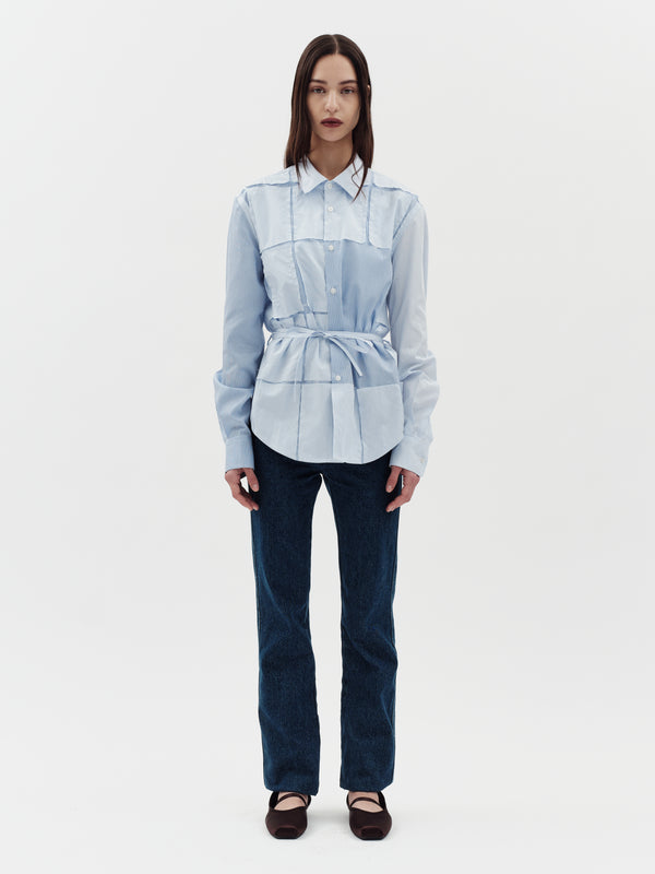 jakke Tie Shirt Blue Patch