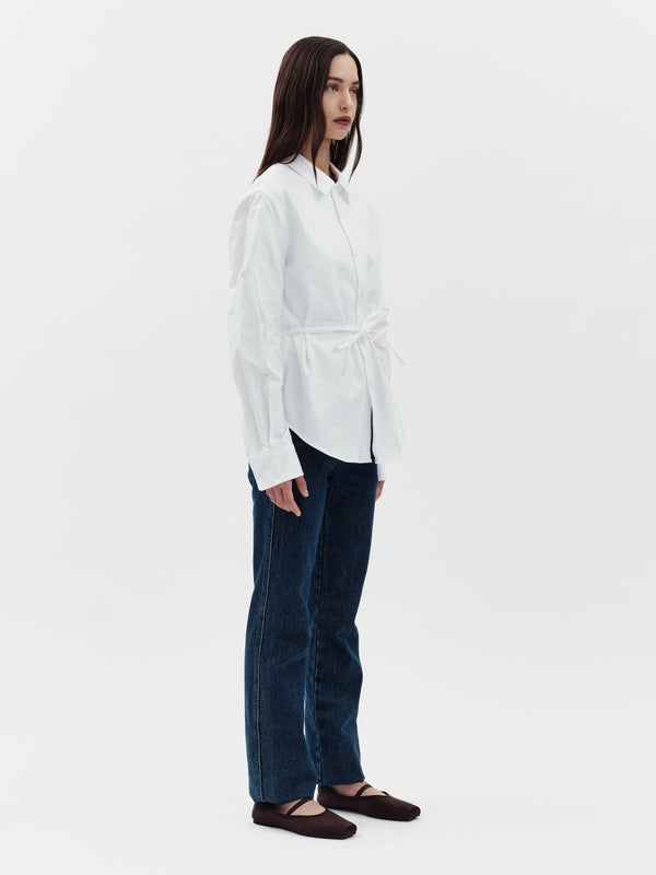 Jakke Tie Shirt White