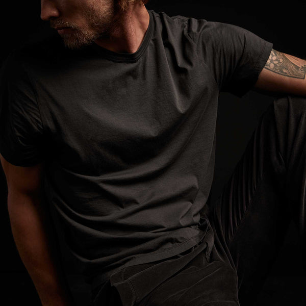 James Perse 3 Pack Luxe Lotus Jersey Tee Black/White/Carbon