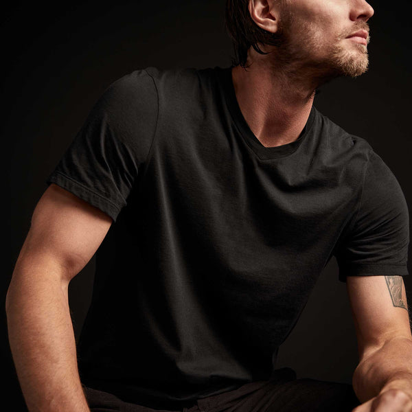 James Perse 3 Pack Luxe Lotus Jersey V Neck Tee Black