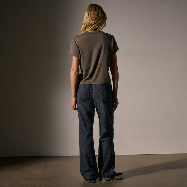 James Perse Brushed Elevated Jersey Short Sleeve Tee Army Green