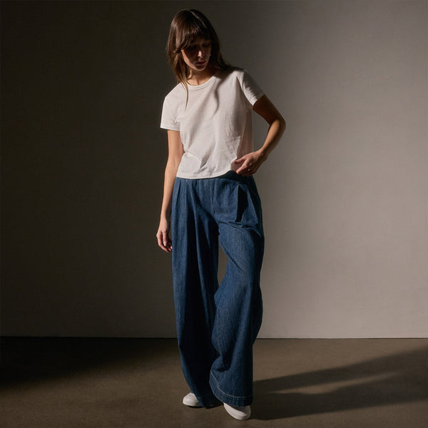 James Perse Brushed Elevated Jersey Short Sleeve Tee White