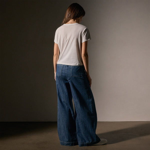 James Perse Brushed Elevated Jersey Short Sleeve Tee White