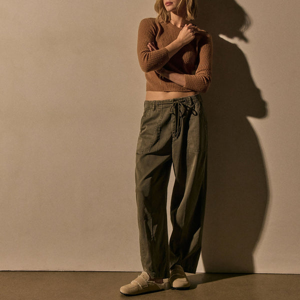 James Perse Brushed Merino Cashmere Blend Top Whiskey