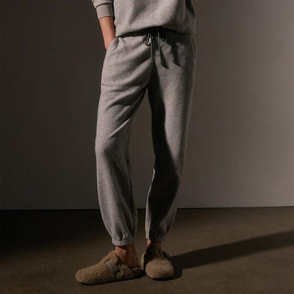 James Perse Brushed Thermal Sweat Pant Heather Grey