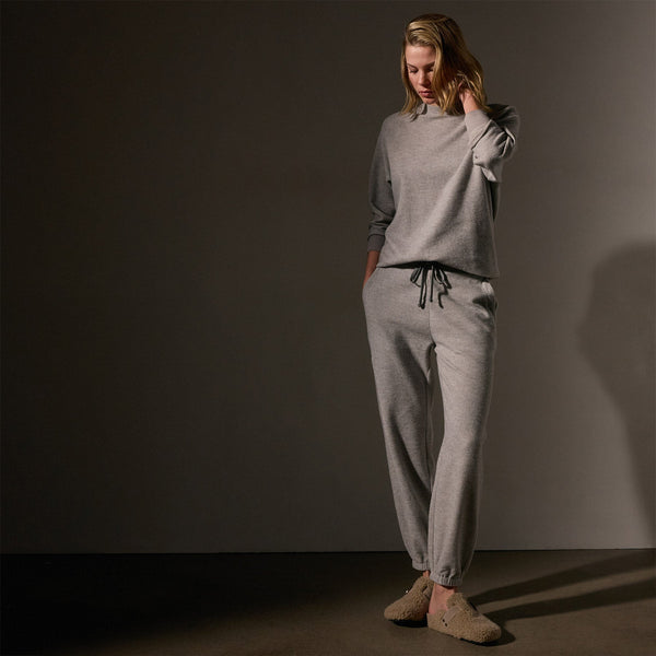 James Perse Brushed Thermal Sweat Pant Heather Grey