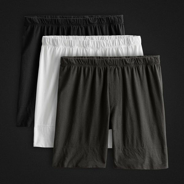 james perse Classic Boxer Short 3 Pack Black/White/Carbon