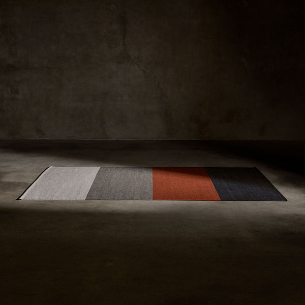 James Perse Color Blocked Area Rug Blk M/Ochre/Flint