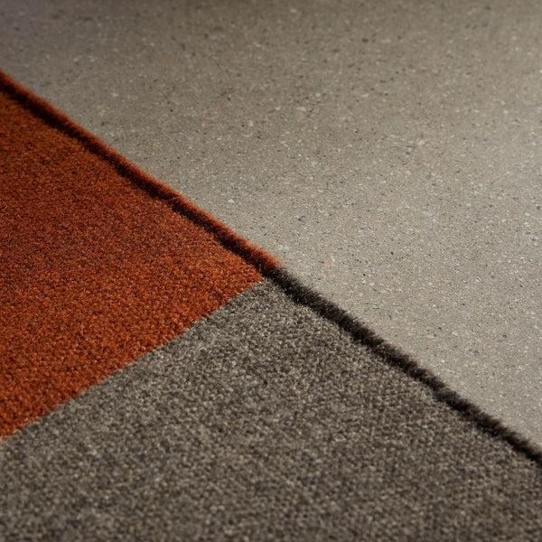 James Perse Color Blocked Area Rug Blk M/Ochre/Flint