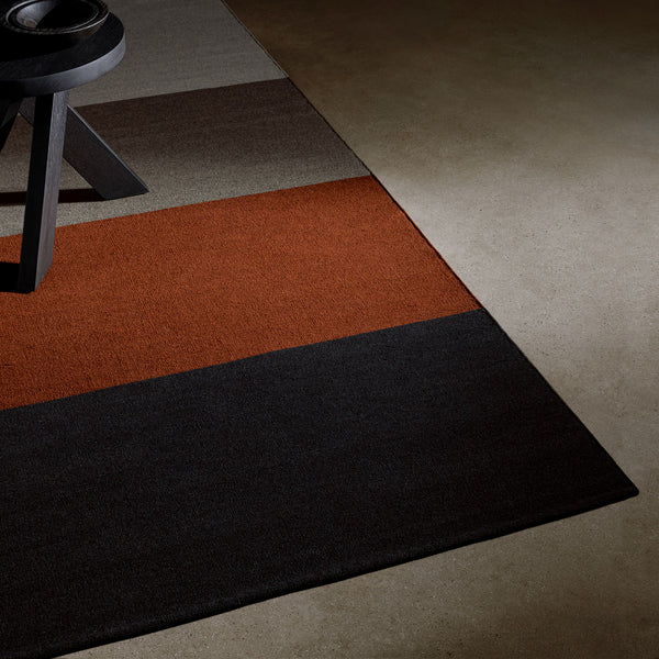 james perse Color Blocked Area Rug Blk M/Ochre/Flint