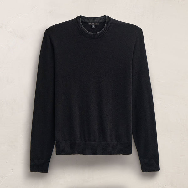 james perse Contrast Trim Cashmere Crew Black/Anthracite