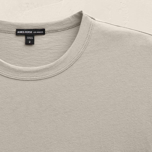 James Perse Cotton Cashmere Long Sleeve Tee Concrete