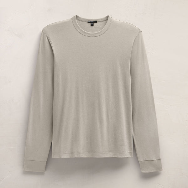 james perse Cotton Cashmere Long Sleeve Tee Concrete