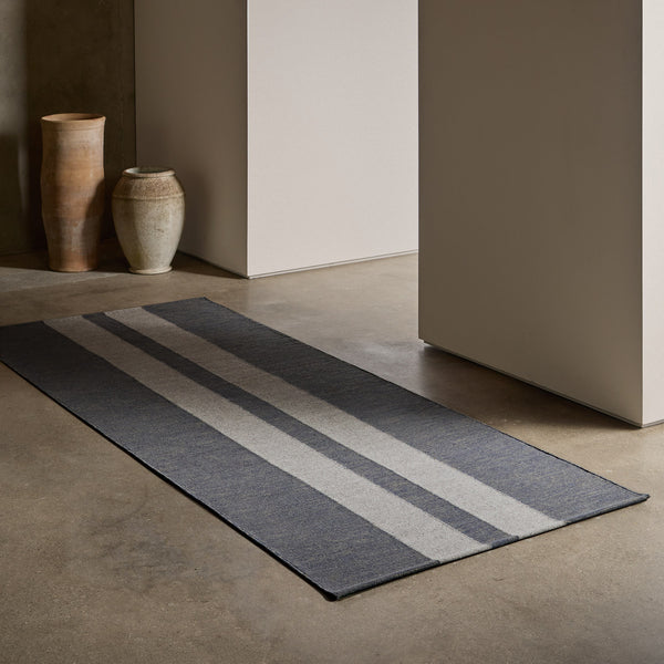 James Perse Double Stripe Runner Guntmetal Marle/Pearl Grey