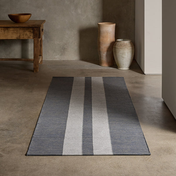 James Perse Double Stripe Runner Guntmetal Marle/Pearl Grey