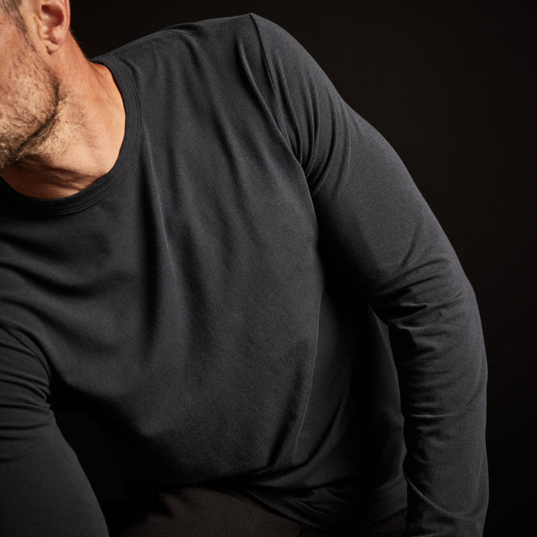 james perse Elevated Lotus Jersey Lounge Crew French Navy