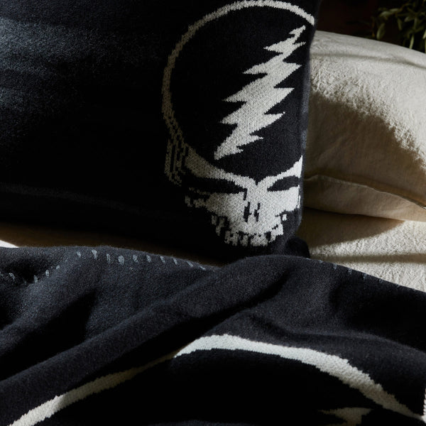 James Perse Grateful Dead Cashmere Blanket Black/ White/Charcoal