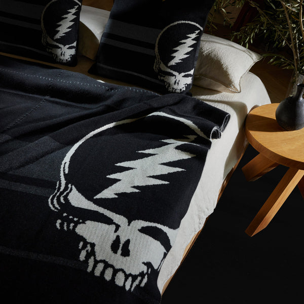 james perse Grateful Dead Cashmere Blanket Black/ White/Charcoal