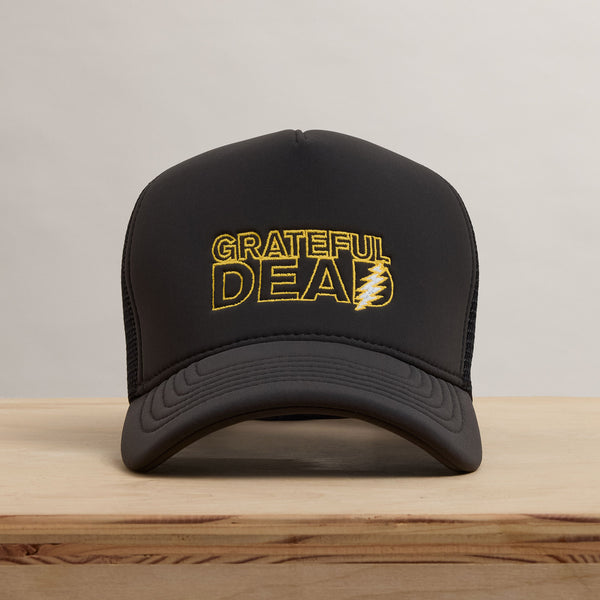 james perse Grateful Dead Lightning Bolt Embroidery Trucker Carbon Grey
