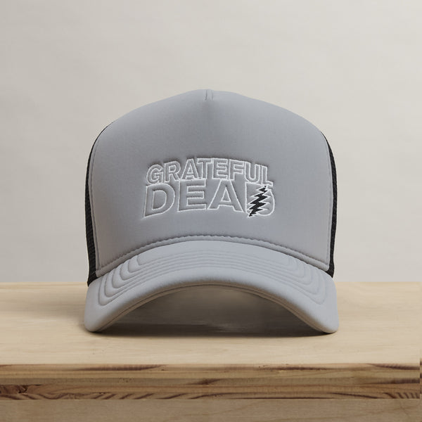 james perse Grateful Dead Lightning Bolt Embroidery Trucker Pale Grey