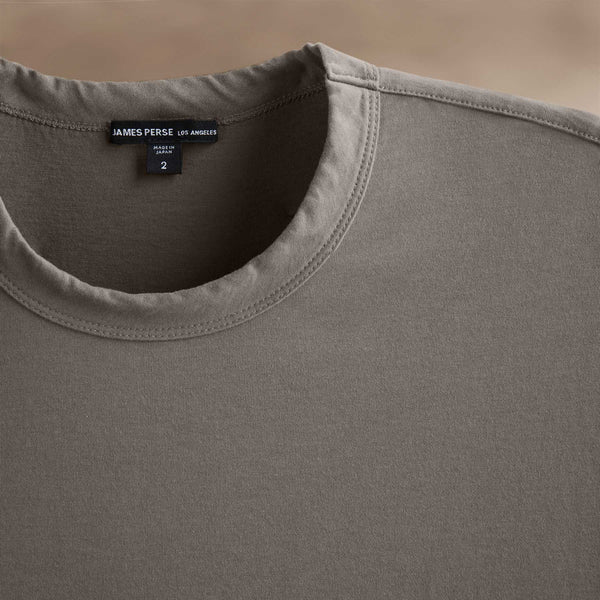 James Perse Heavy Luxe Jersey Oversized Crew Granite