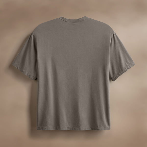 James Perse Heavy Luxe Jersey Oversized Crew Granite