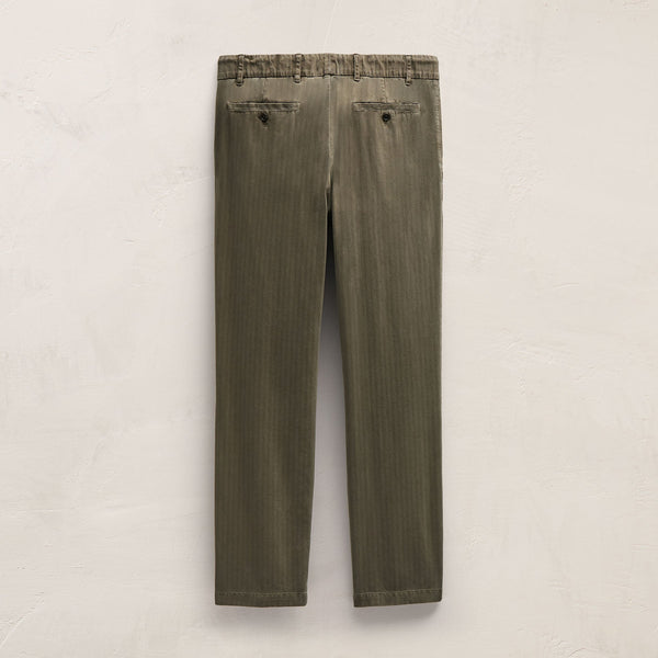 James Perse Herringbone Twill Trouser Birch Pigment