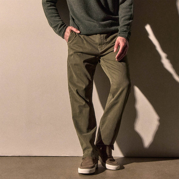 james perse Herringbone Twill Trouser Birch Pigment