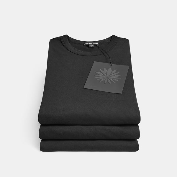 james perse 3 Pack Luxe Lotus Jersey Tee Black