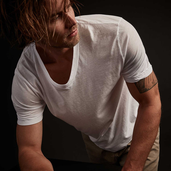 James Perse 3 Pack Short Sleeve V Neck White