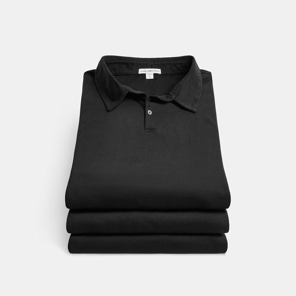 james perse 3 Pack Sueded Jersey Polo Black