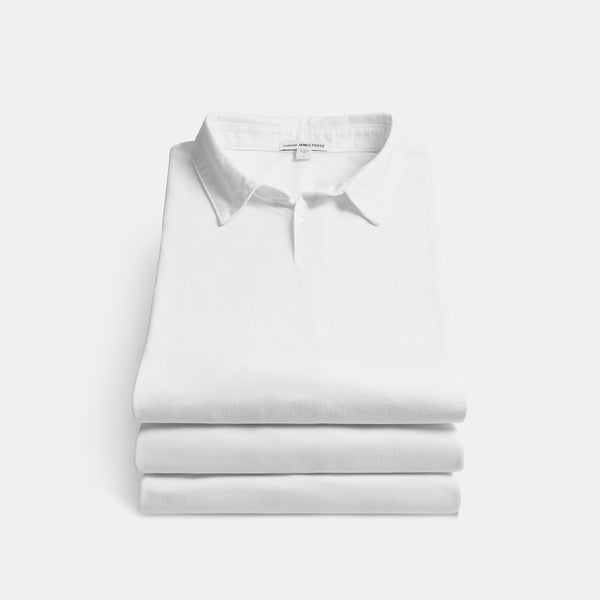 james perse 3 Pack Sueded Jersey Polo White