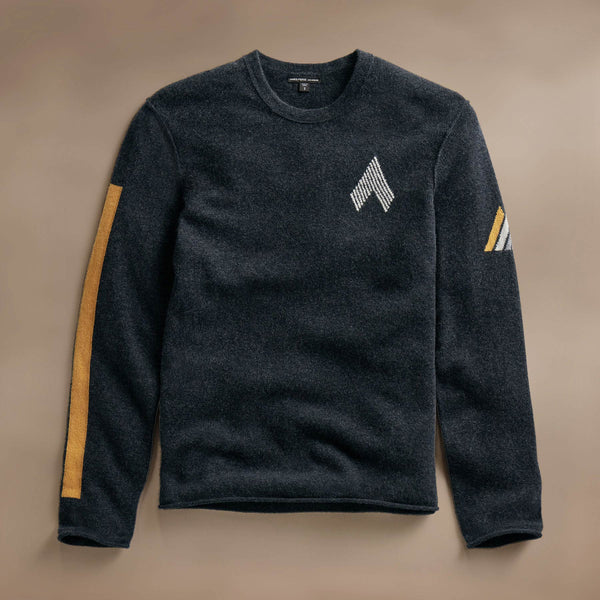 james perse Abstract Graphic Sweater Coal/Comet