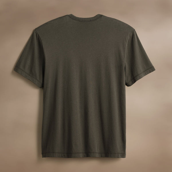 James Perse Brushed Lotus Crew Army Green