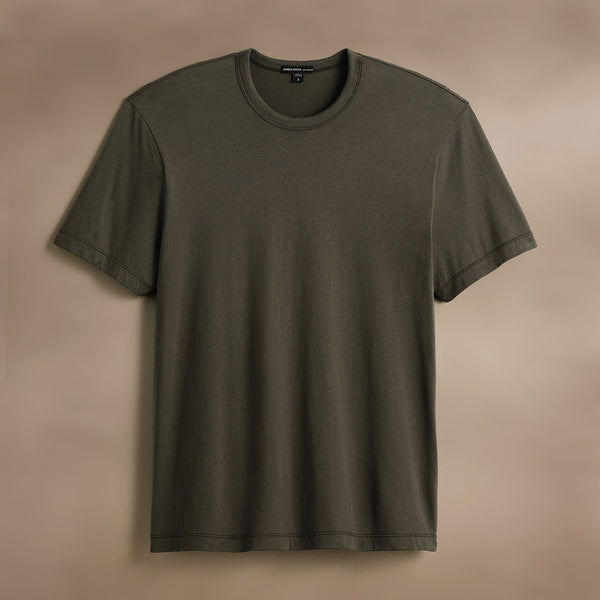 james perse Brushed Lotus Crew Army Green