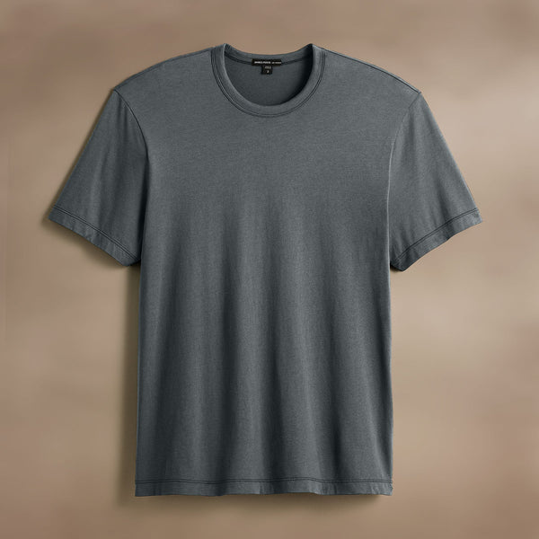 james perse Brushed Lotus Crew Asphalt