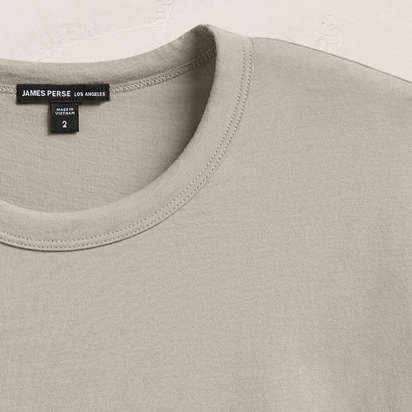 James Perse Brushed Lotus Crew Concrete
