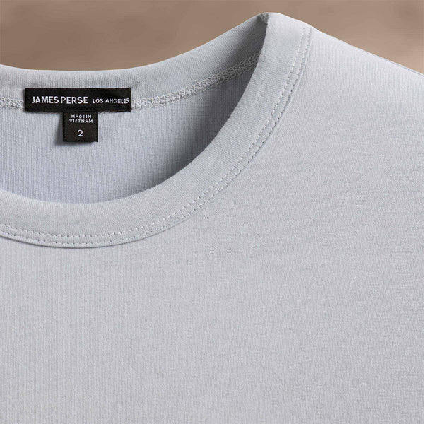 James Perse Brushed Lotus Crew Grey Glacier